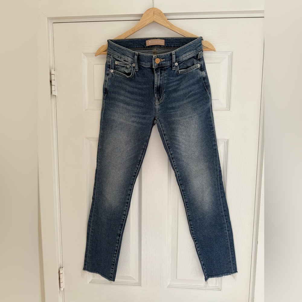 7 For All Mankind Dark Blue Skinny Jeans